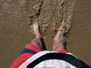 Receeding water