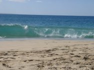 Clear water, nice waves, I can still hear them